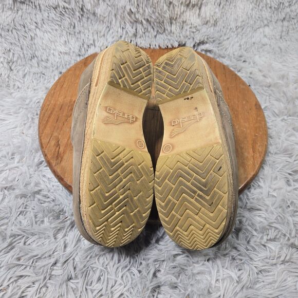 Dansko Womens Size 6.5-7 EU 37 Professional Tan Leather Comfort Nursing Clogs - Picture 6 of 8